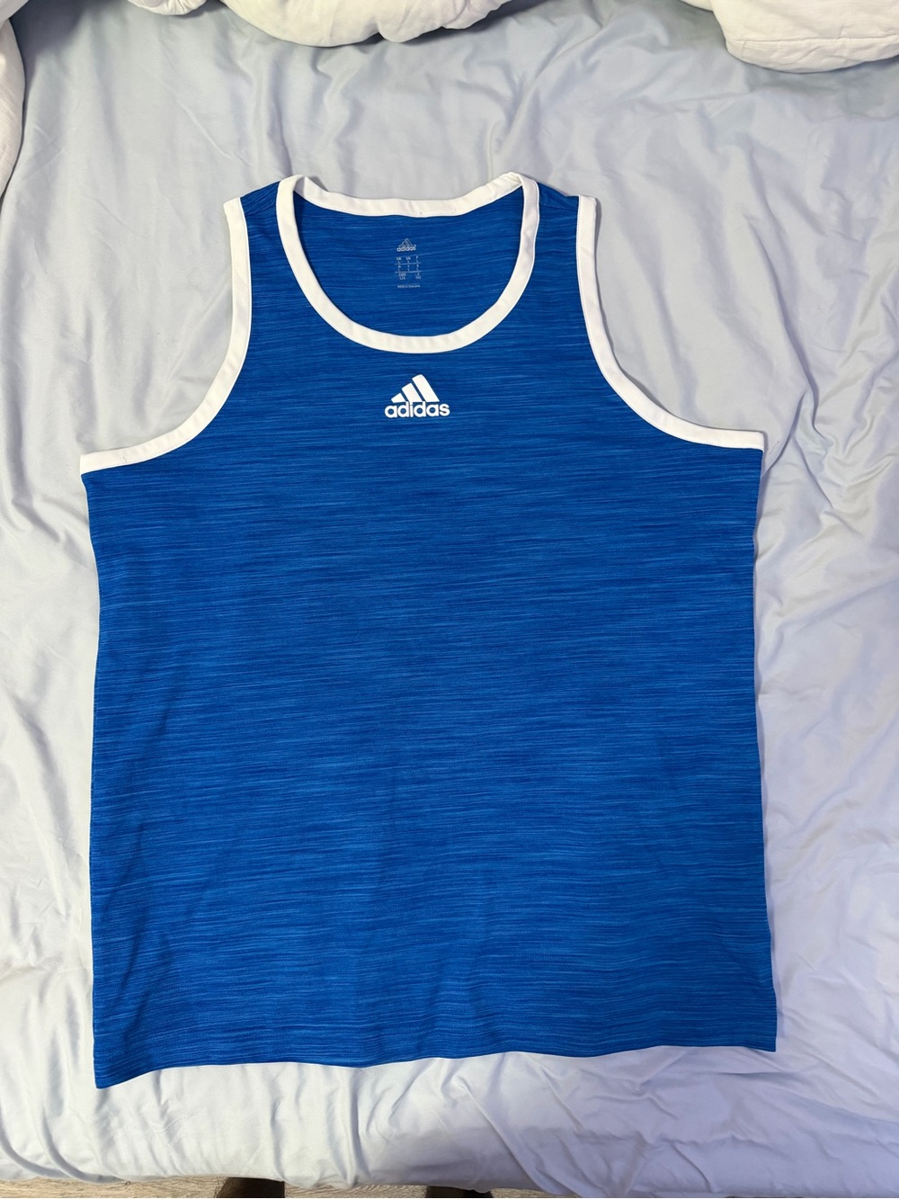 adidas Royal Blue Tank Top with White Trim